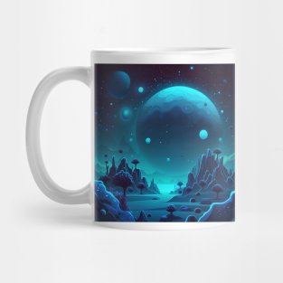 blue cosmic style Mug